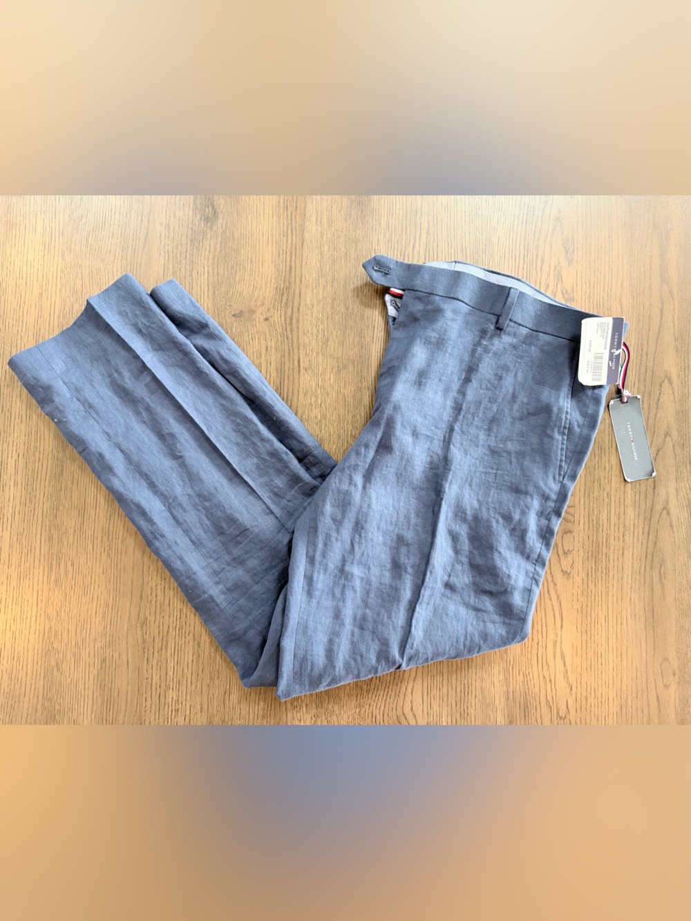 NWT Tommy Hilfiger Men's Linen Blend Pants in Navy - 40W x 32L